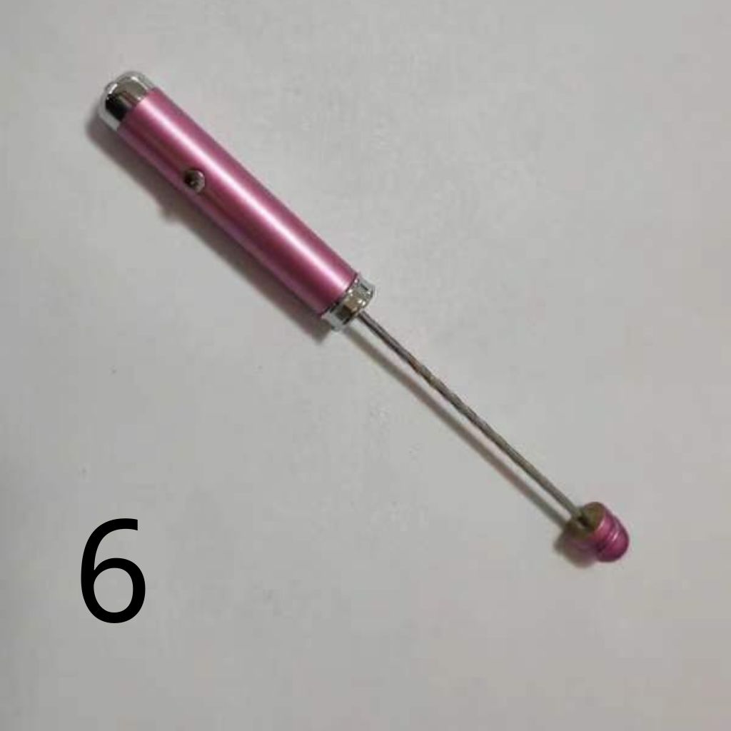 Metal Beadable Flashlight with Led Light, ''NOT A PEN'',  PLEASE READ DESCRIPTION
