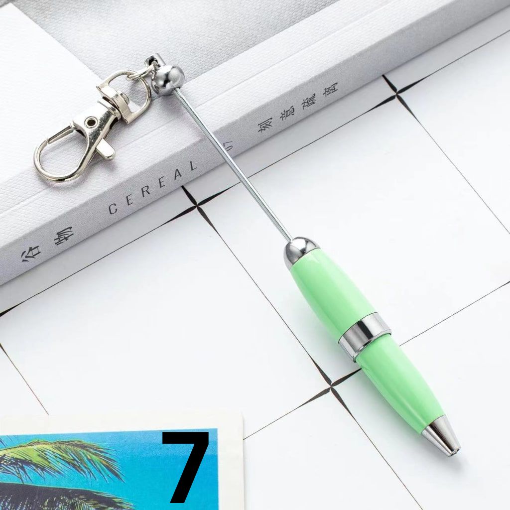 Keychain Pen, Metal Beadable Pens with Lobster Clasp, Keyring Beaded Pens