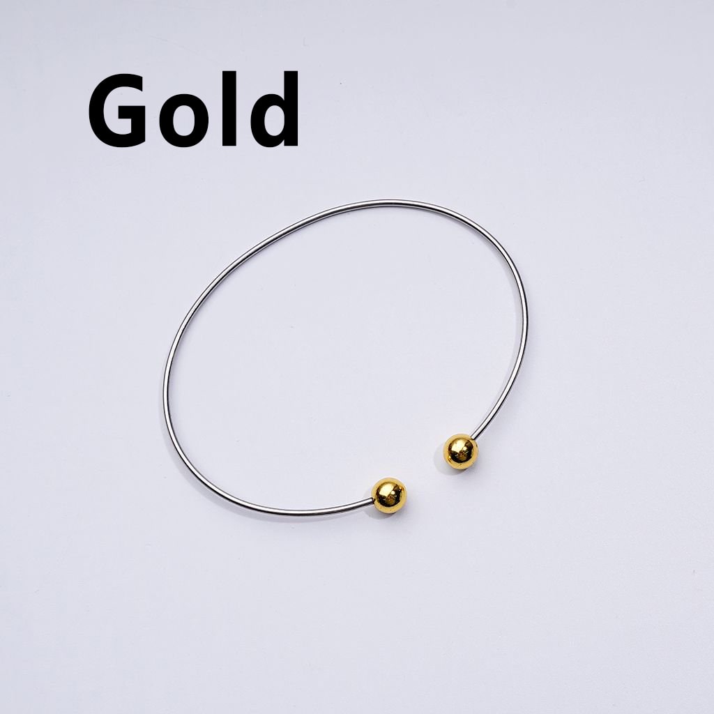 DIY Beadable Metal Bracelet with Multi-Color Round Balls