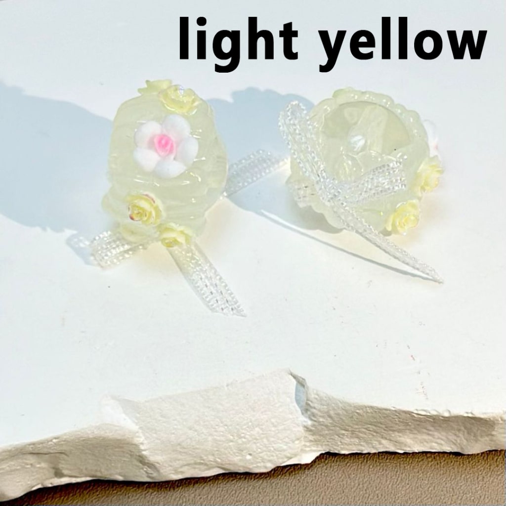 Luminous Colorful Mini Flowers White Pearls Clear Rhinestones Round Acrylic Beads, Around 18MM