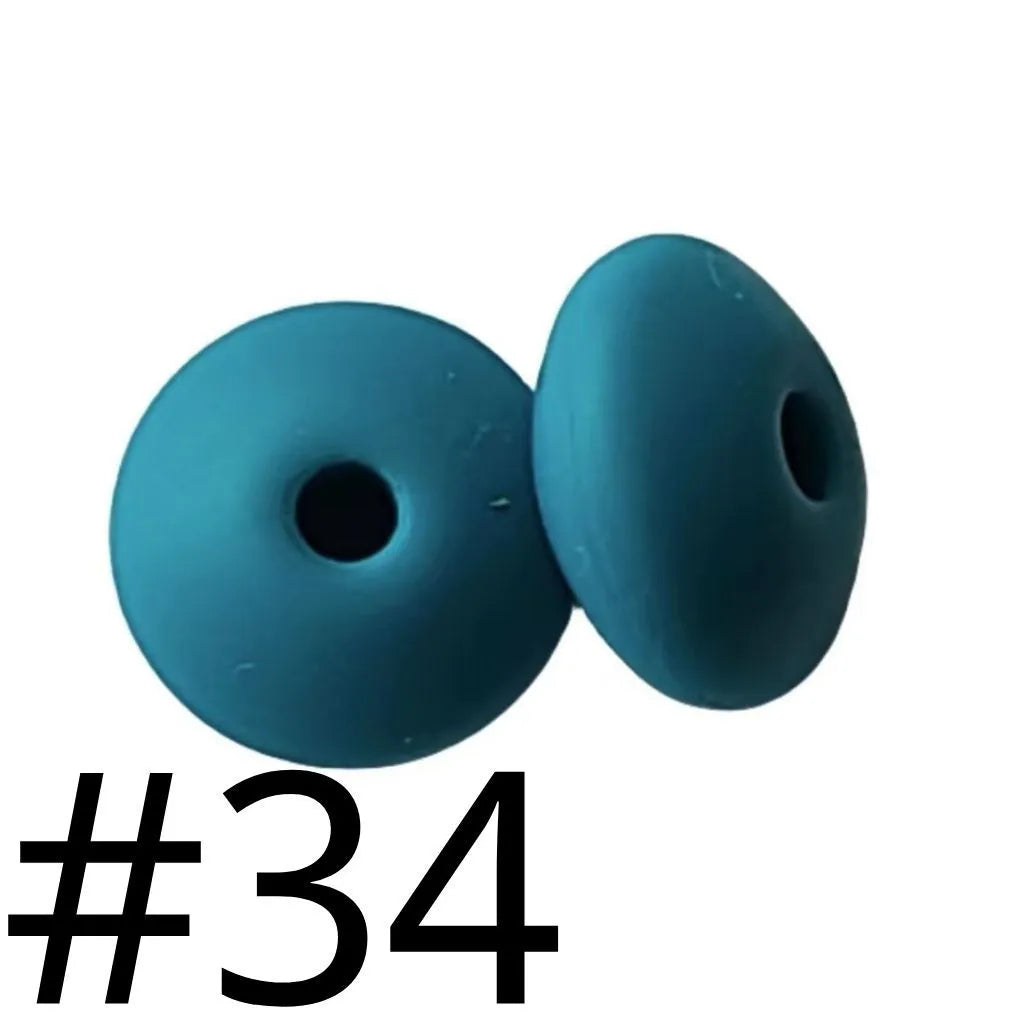 Silicone Lentil Beads Spacers Saucers 12mm