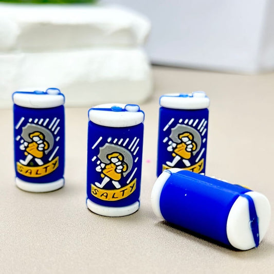 3D Mini Cute Salt Jar Bottle Silicone Focal Beads