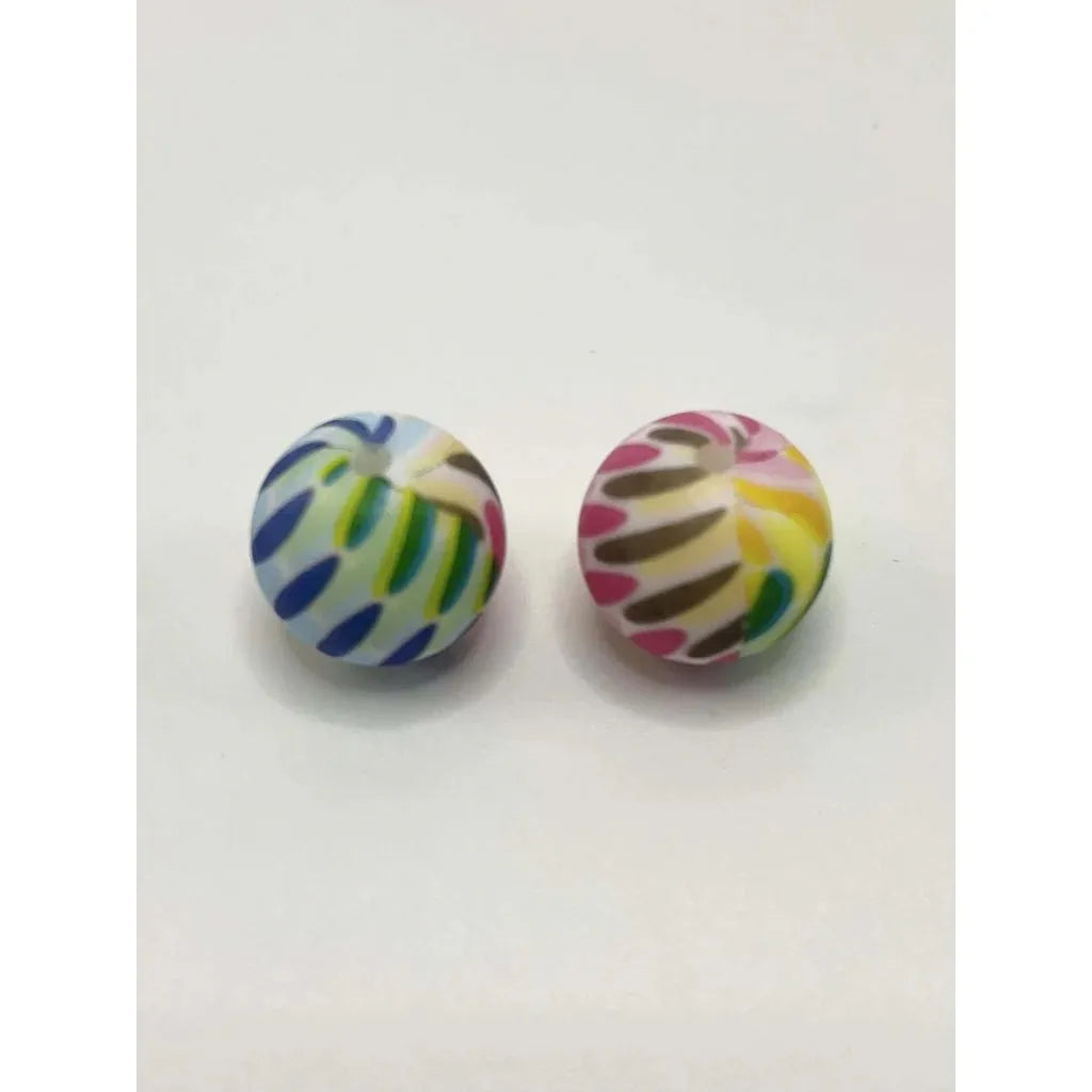 Printed Silicone Beads 15 mm