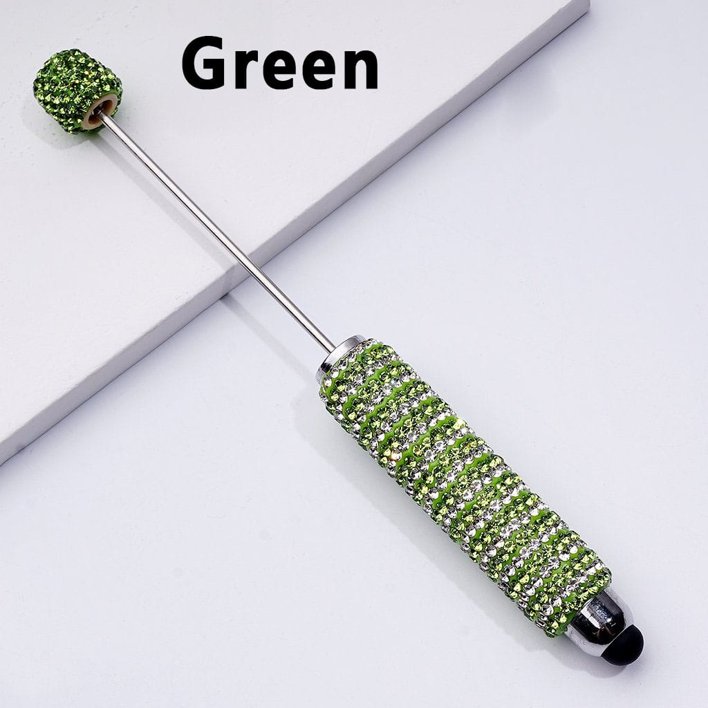 Beadable Bling Bling Double-Color Shiny Rhinestones Clay Stylus Pens