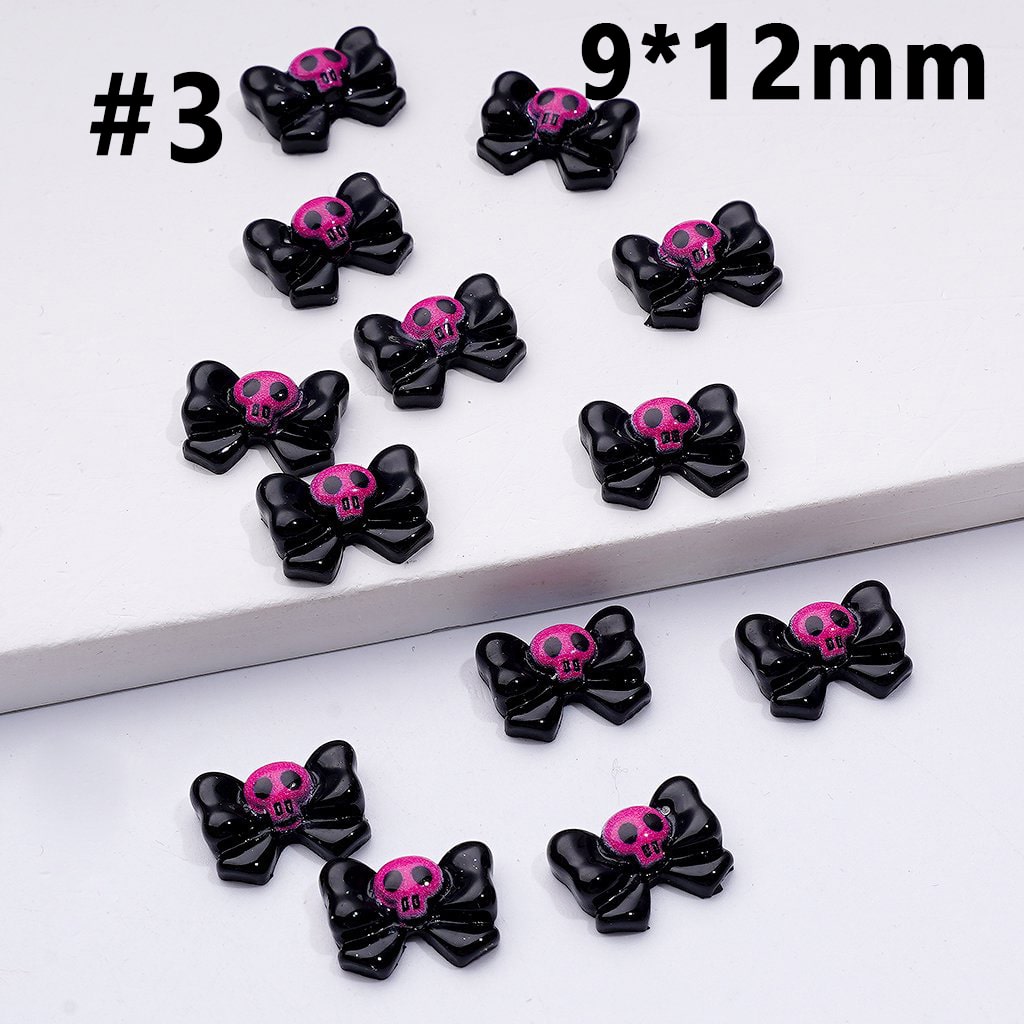 Mini Cute Halloween Series Pumpkin Bat Ghost Magic Hat Cat Cross Charms for Jewelry Accessories