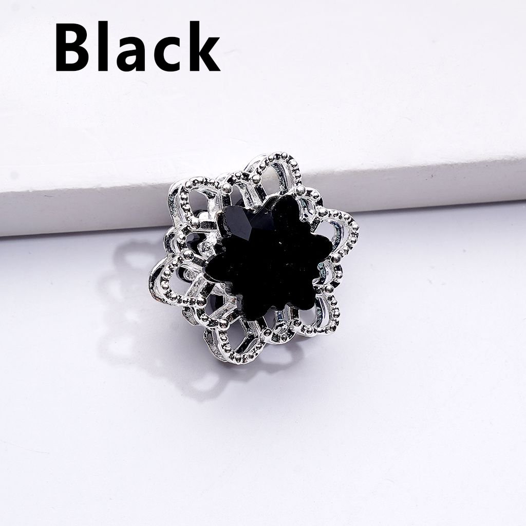 Bling Bling Fancy Silver Alloy Snowflakes Shape Beads with Multi-Color Shiny Rhinestones, Around 20MM