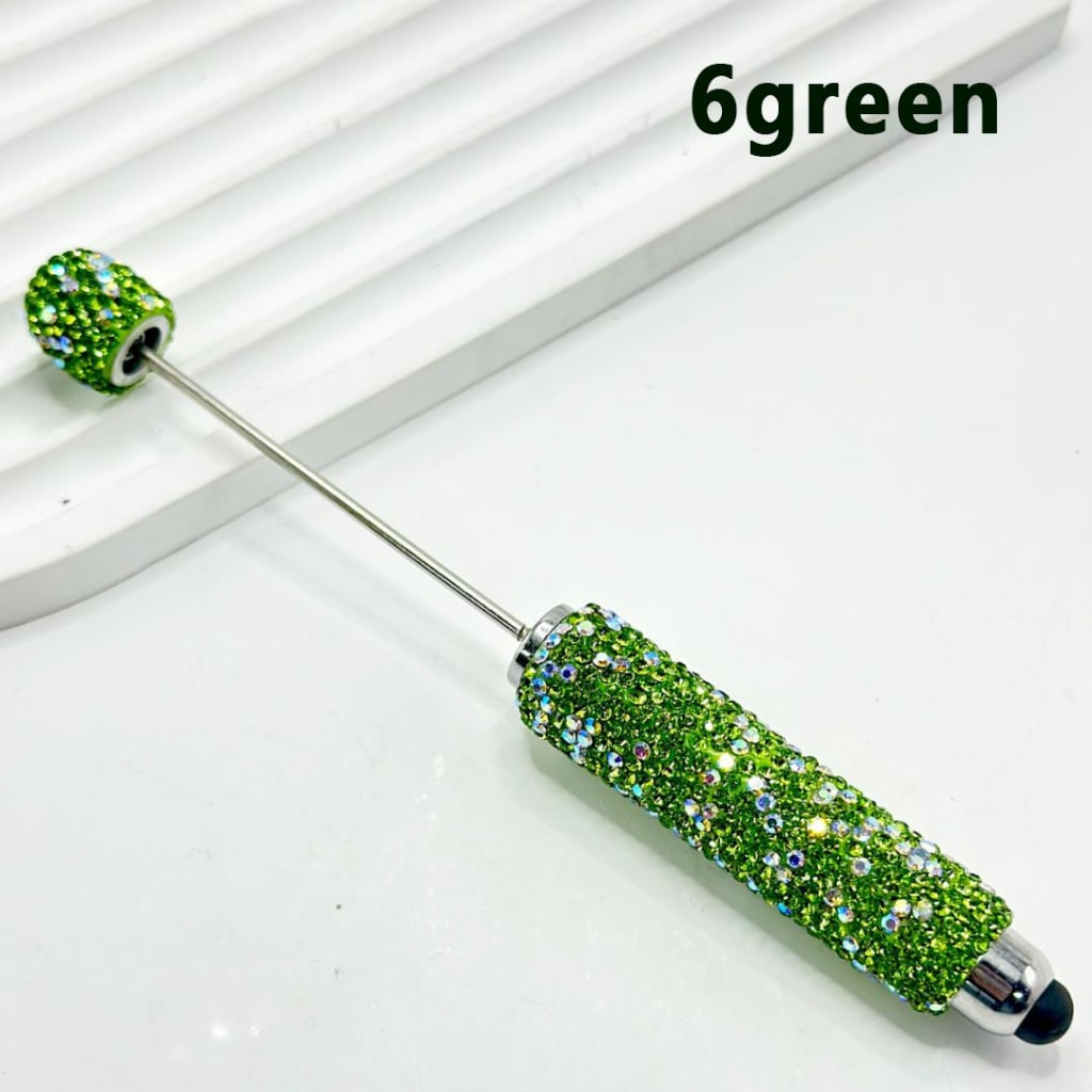 Beadable Clay Stylus Pens with AB & Colorful Rhinestones Covered the Entire Pen