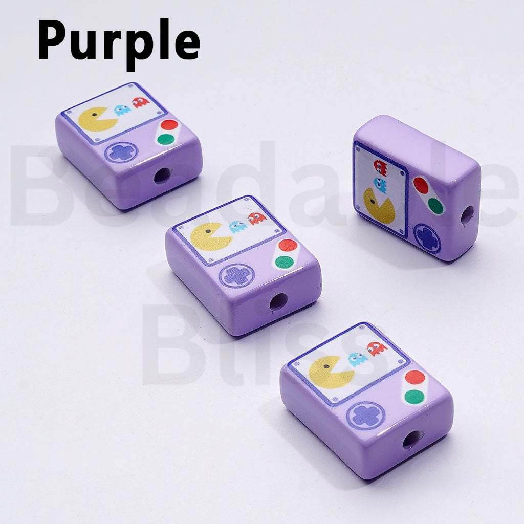 Cute Vivid Pac Ma Game Machine Acrylic Beads, Around 16*20MM