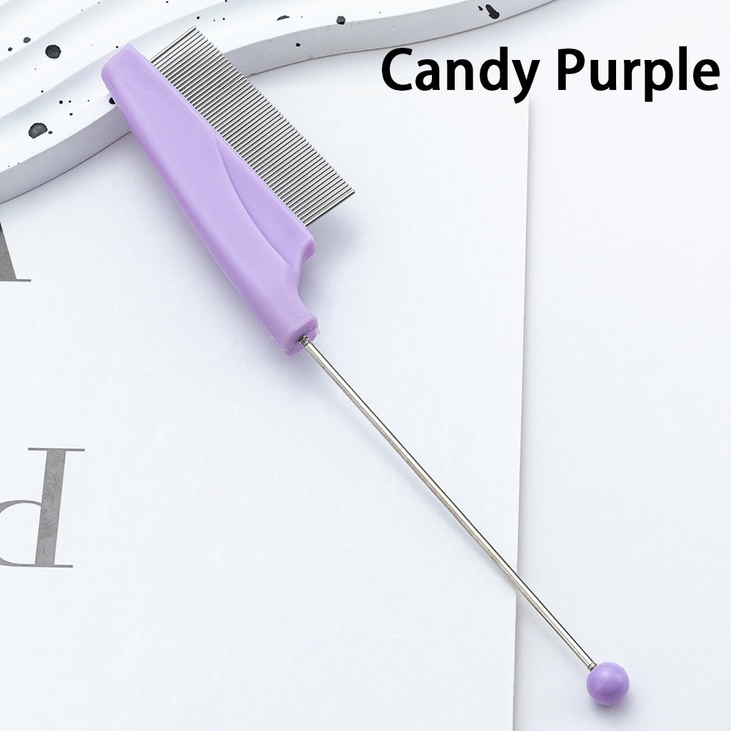 DIY Beadable Hair Comb for Pets in Solid Color, 168MM