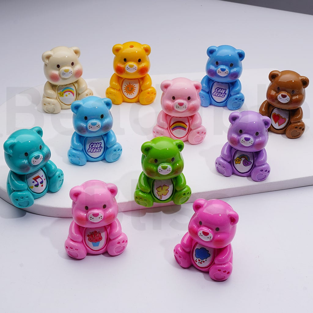 Cute Solid Color Car Bea Acrylic Beads Pen Toppers Pendants Jewelry Accessories, 36*32MM