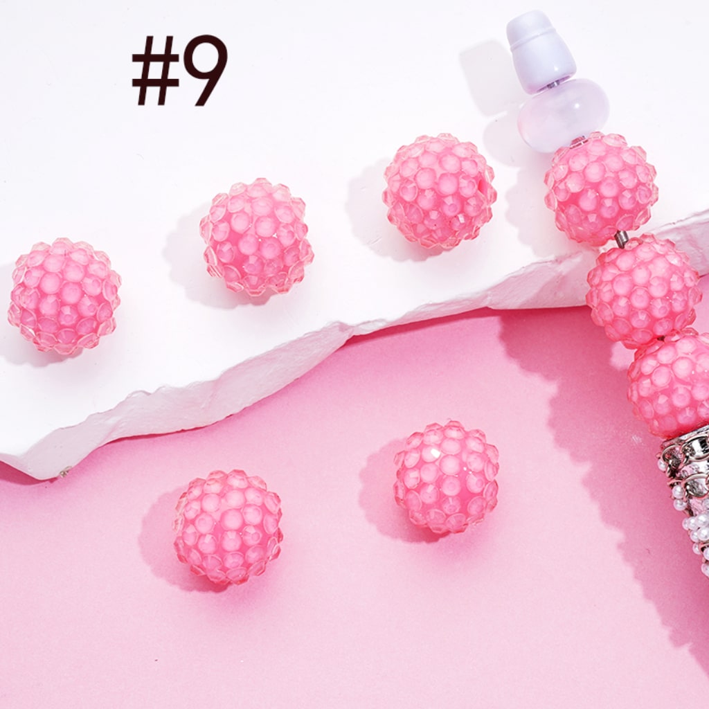 Acrylic Rhinestone Beads, Jelly Color Rhinestones, 16MM