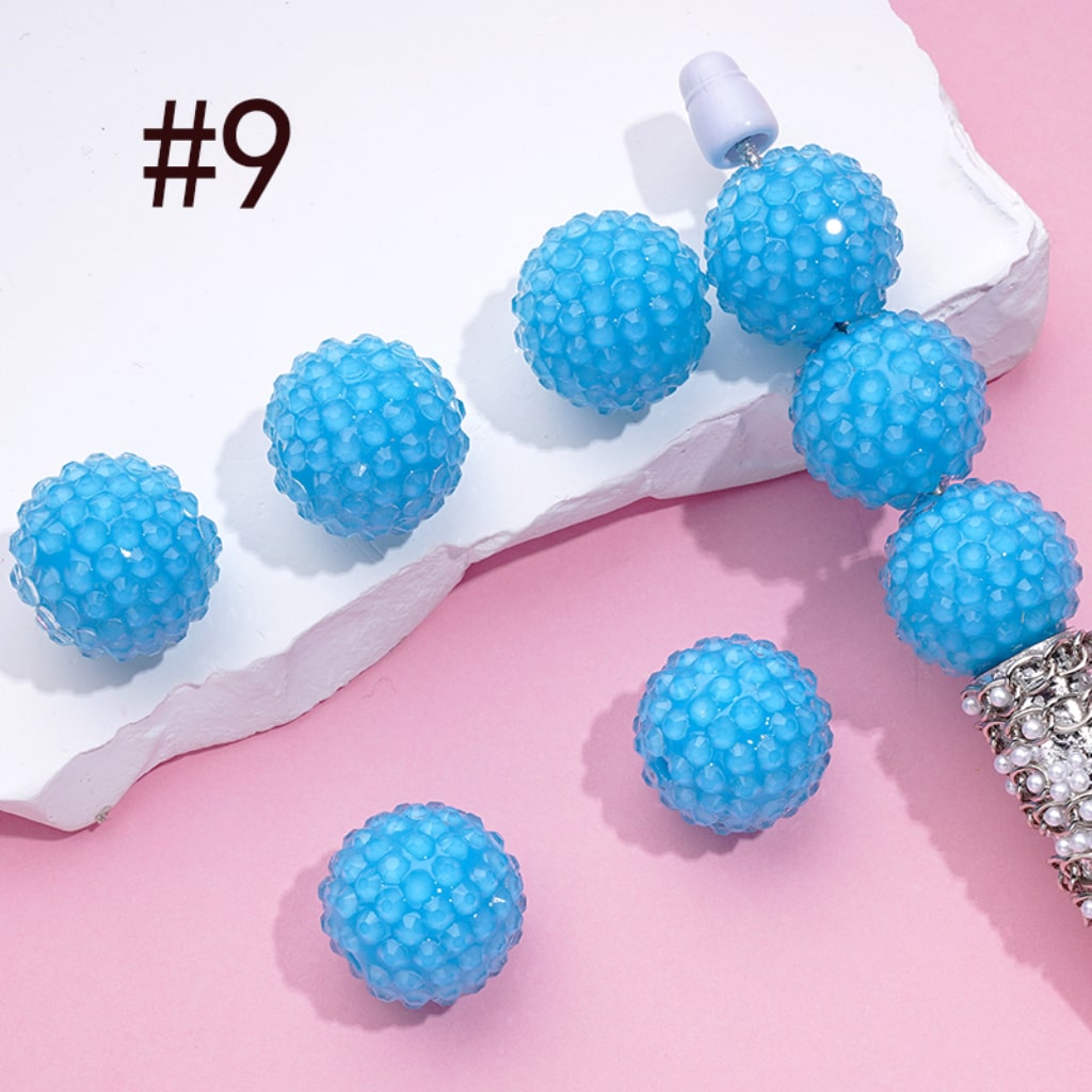Acrylic Rhinestone Beads, Jelly Color Rhinestones, 20MM