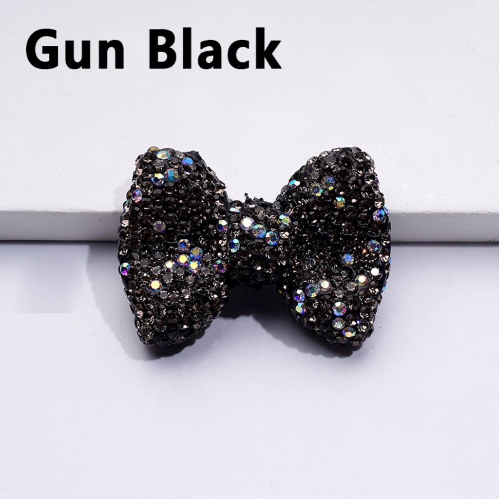 Bling Bling Multi-Color Bowknots Clay Beads with Shiny Rhinestones, 28*40MM