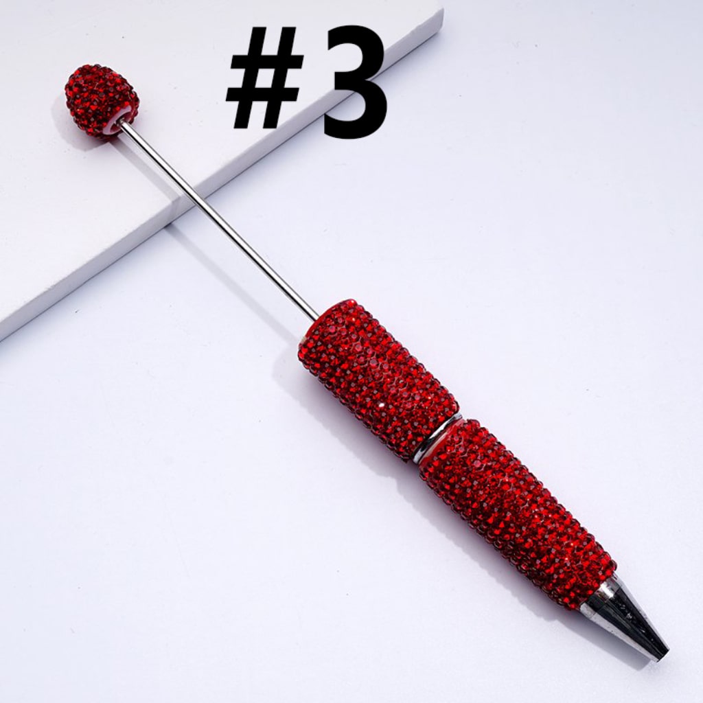 Beadable Rhinestones Pen, Bling Bling Style Fancy Beaded Pens