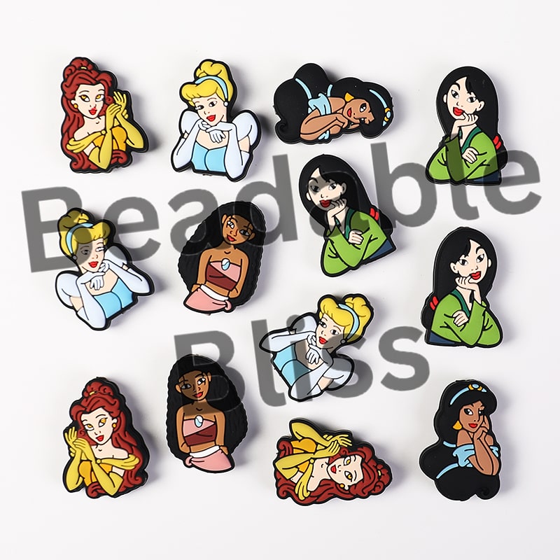 Silicone Focal Beads Beautiful Princess Series and Brave Female General