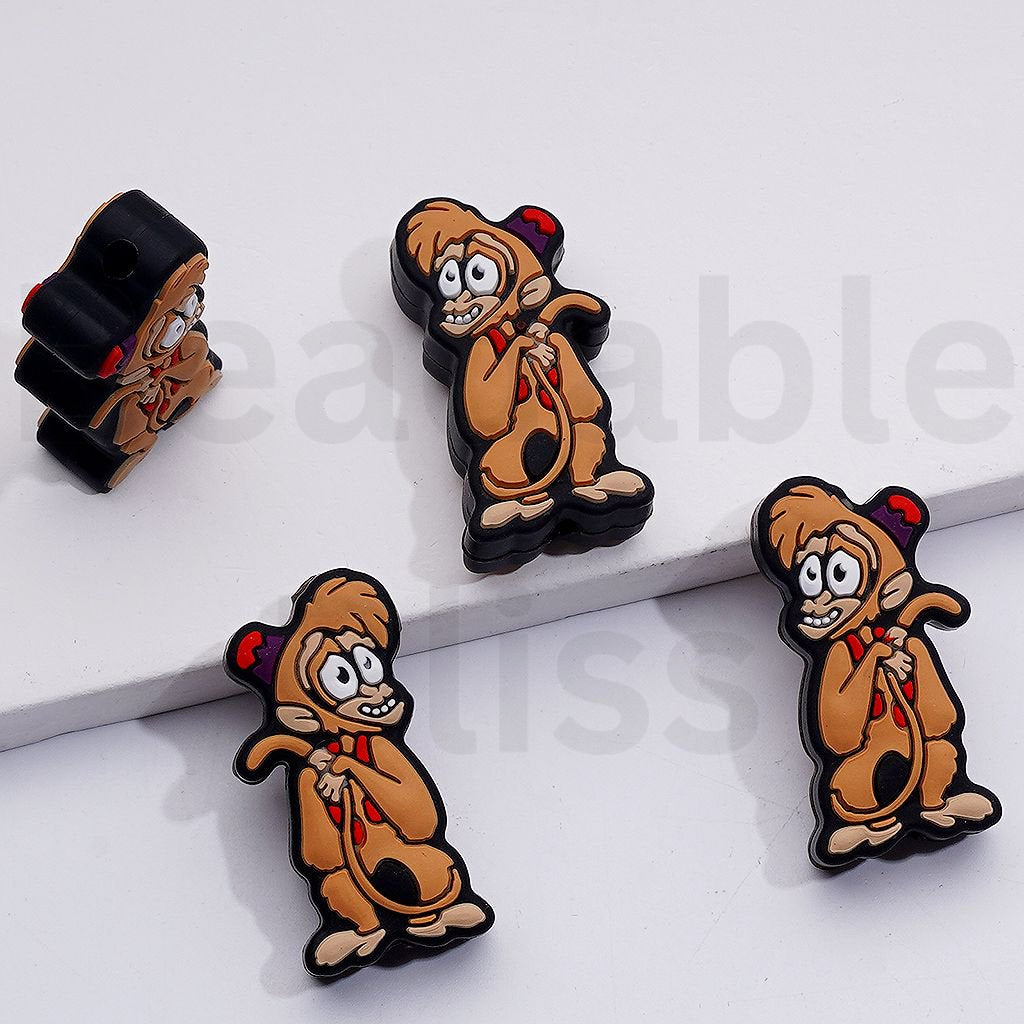 Cute Cartoon Cogswort Beaut and the Beas Ab Aladdi Ladd and the Tram Silicone Focal Beads