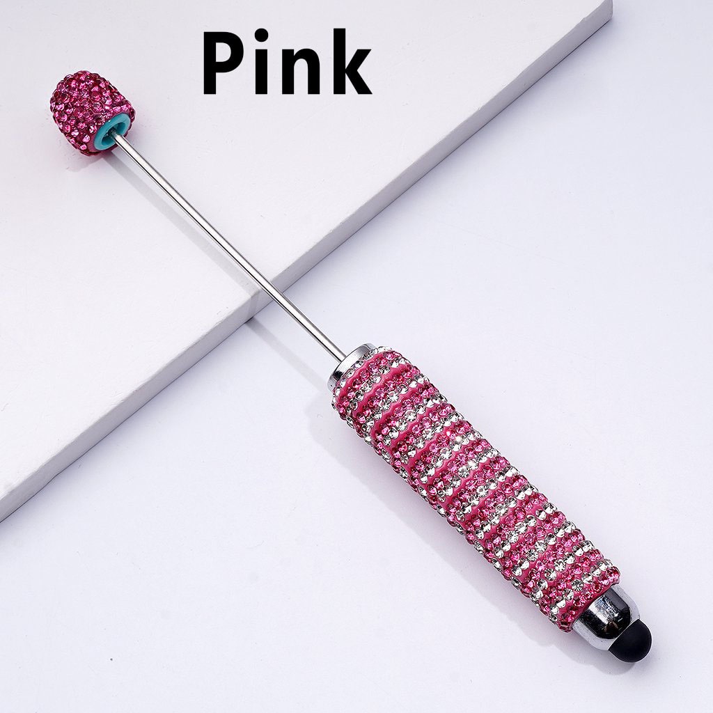Beadable Bling Bling Double-Color Shiny Rhinestones Clay Stylus Pens
