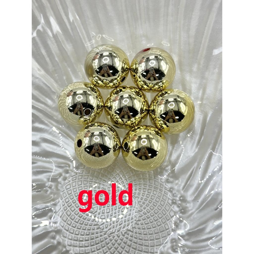 Metallic Finish Glossy Metallic Acrylic Beads Large 20mm, XBL