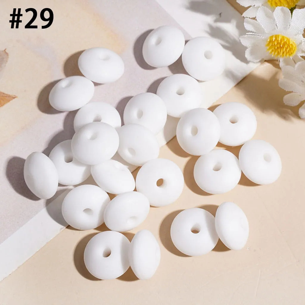 Silicone Lentil Beads 12mm
