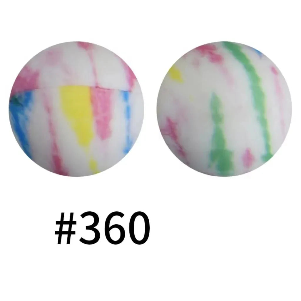 Printed Silicone Beads 15 mm