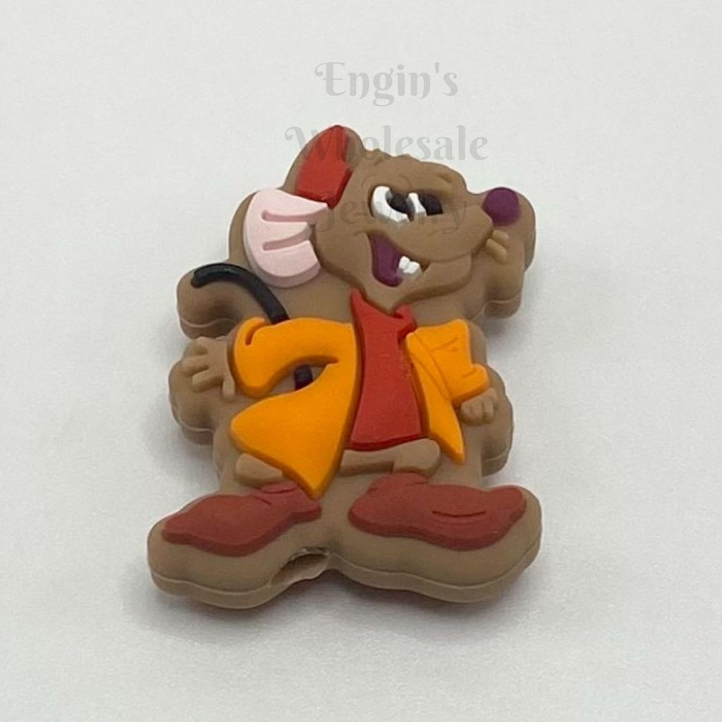 Cinder Jaq Mouse Cartoon Silicone Focal Beads