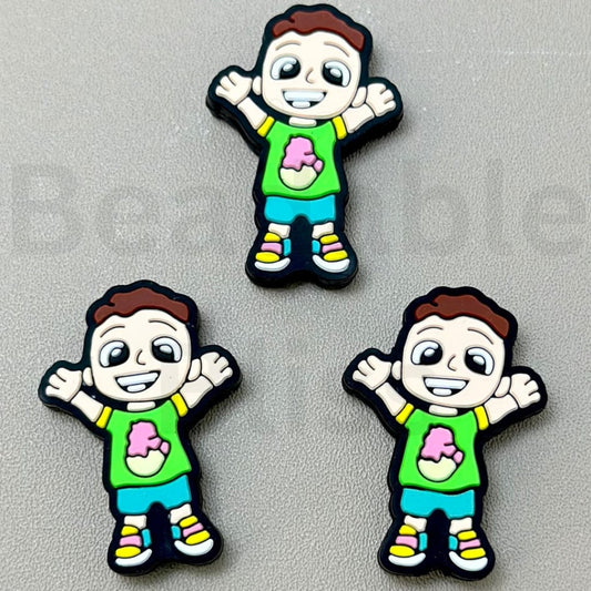 小さなかわいい男の子用シリコンフォーカルビーズ