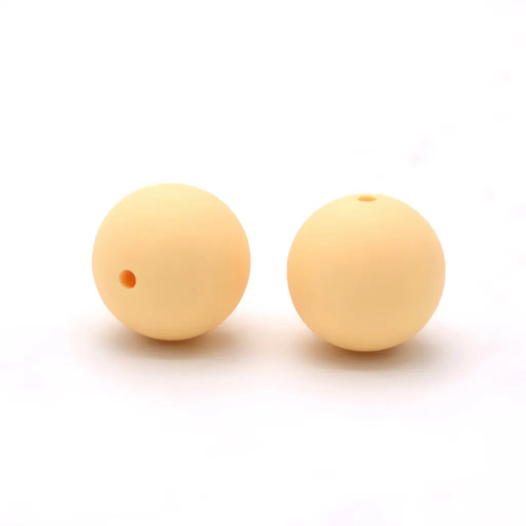 シリコンビーズ、ソリッドカラー、15 mm