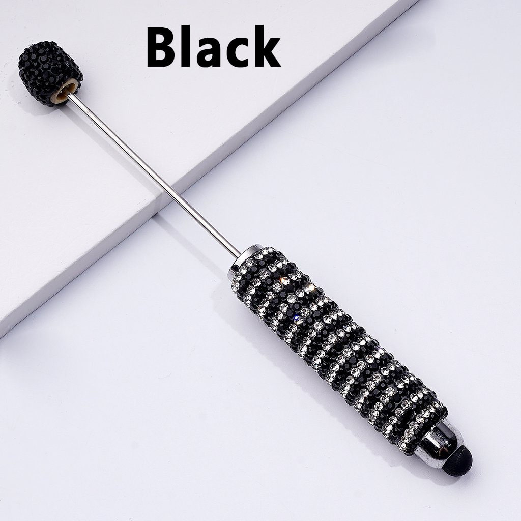 Beadable Bling Bling Double-Color Shiny Rhinestones Clay Stylus Pens