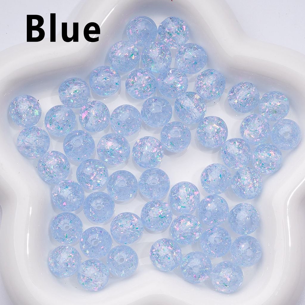 Bling Bling Shiny Mini Flakes Multi-Color Clear Round Acrylic Beads, 12MM