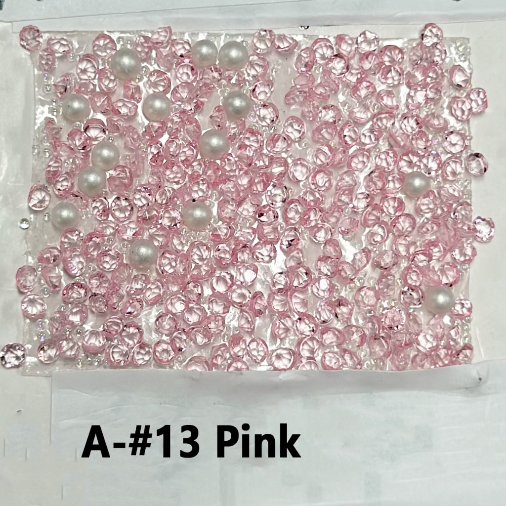 DIY Bling Bling Wraps Tapes with White Pearls Cone Shape Rhinestones for Pen, Around 40*28MM, 78pcs in 1 Sheet, Please Read the Description
