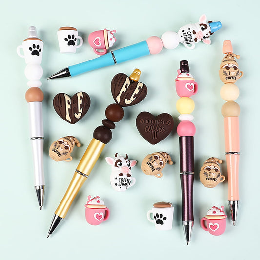 Silicone Focal Beads 3D Delicious Ice-Cream and Coffee Series