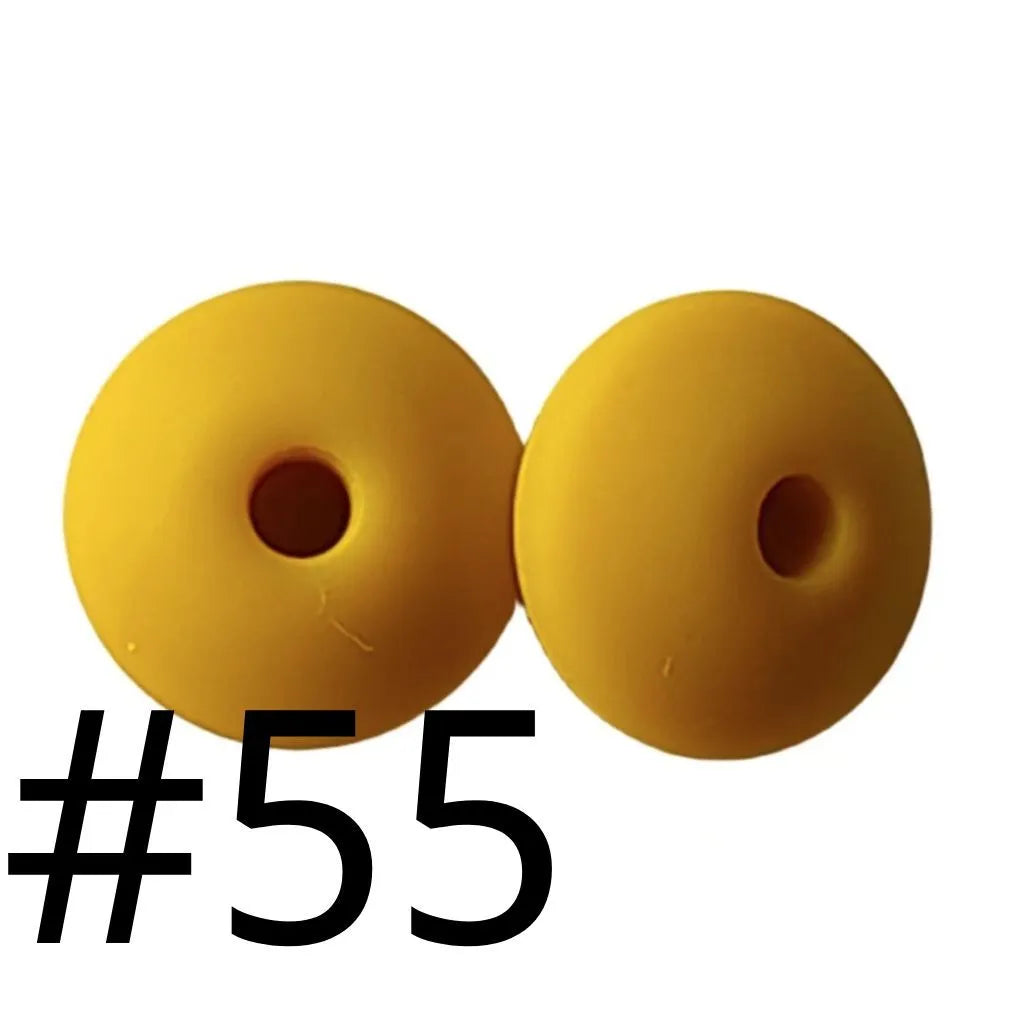 Silicone Lentil Beads Spacers Saucers 12mm