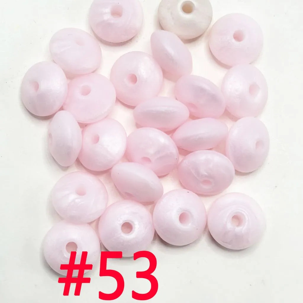 Silicone Lentil Beads 12mm