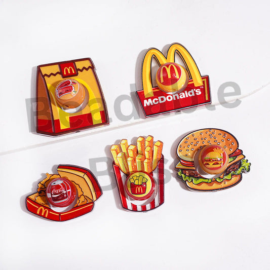 Fast Food Collection Set Acrylic Beads, Random Mix