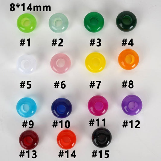 Colorful Wheel Abacus Acrylic Beads with Large Hole, 14MM, Please Read the Description