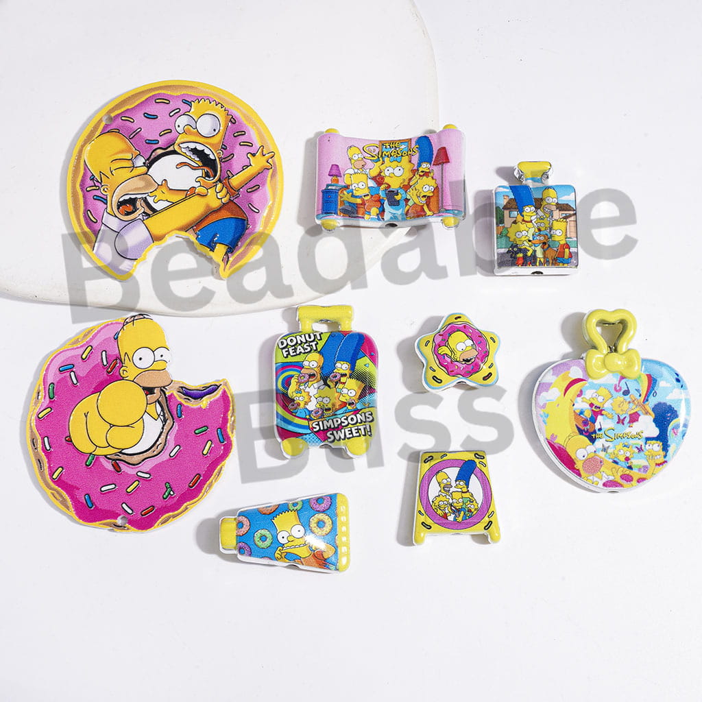 Acrylic Beads and Pendants American Humorous Family Series, Random Mix