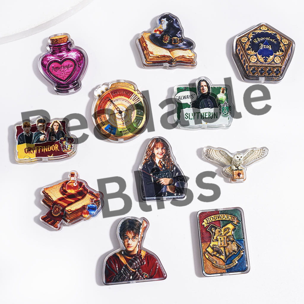 Semi-Clear Acrylic Bead Wizard Harry Characters Series, Random Mix
