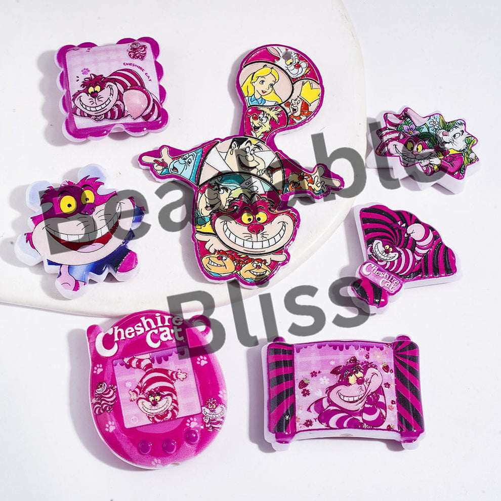 Purple Pink Style Laughing Cat and Rabbit Characters Series Acrylic Be ...