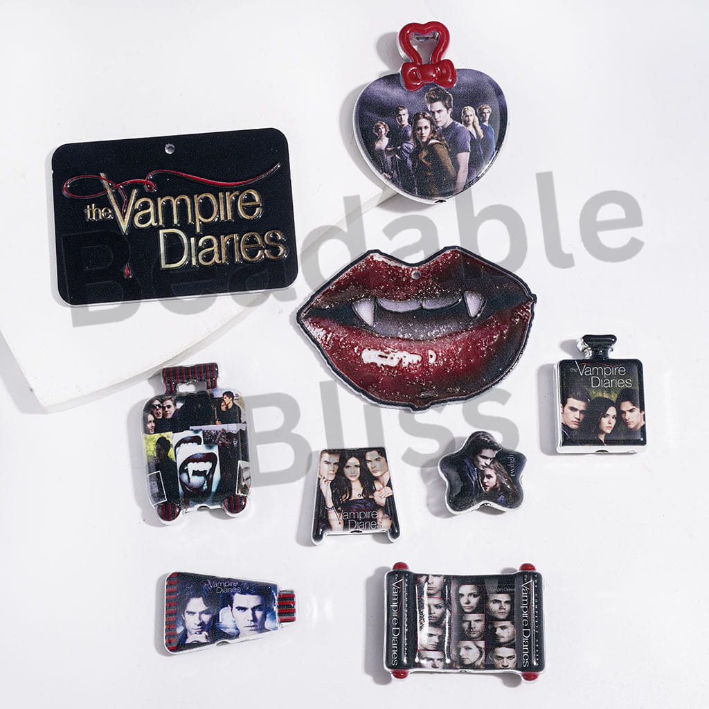Acrylic Beads and Pendants Gothic Vampire Theme Series, Random Mix