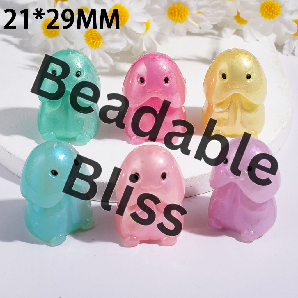 Soft PVC Rubber Beads UV Coating Man Exclusive Theme, 21*29MM, Multi-Color, Random Mix