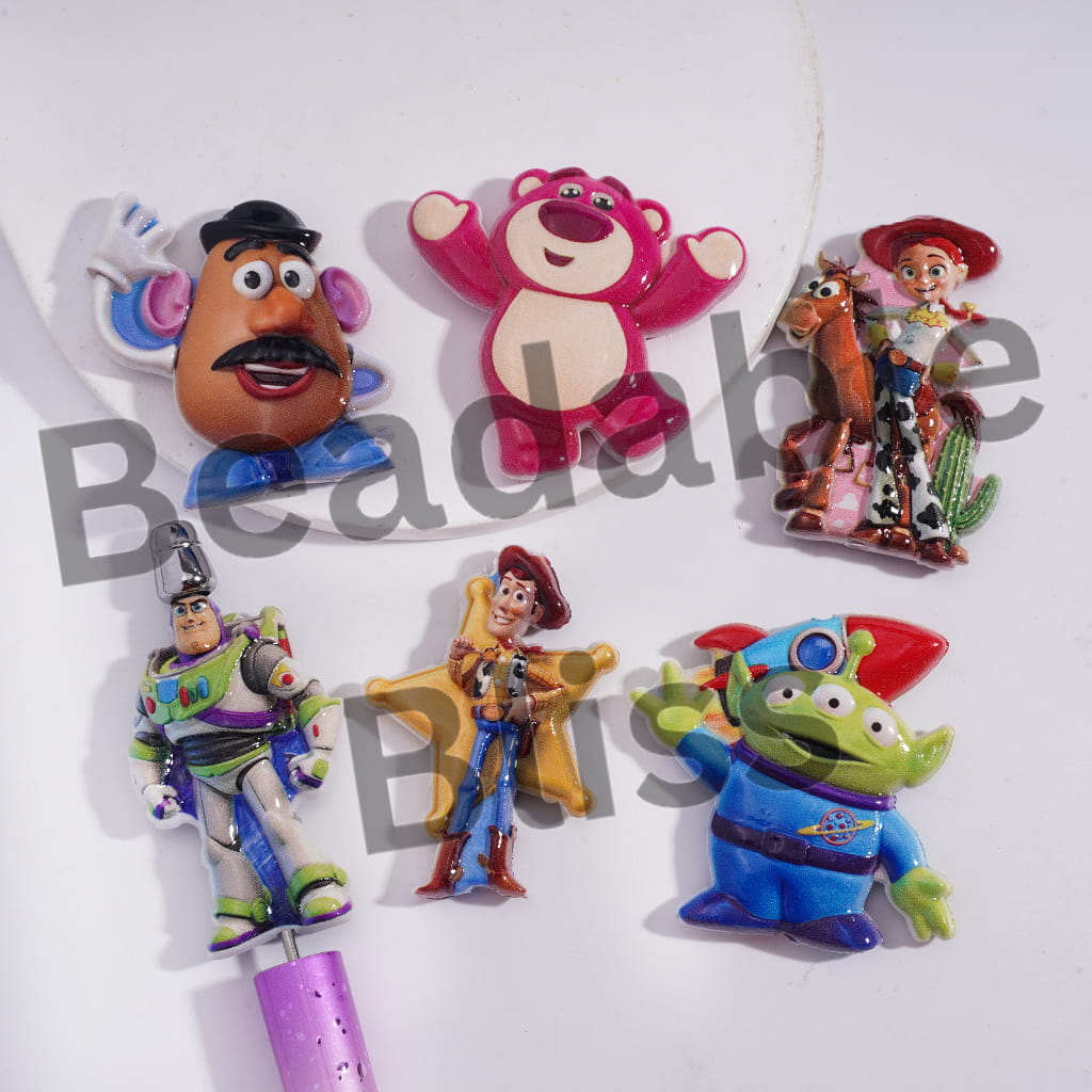 Acrylic Beads Concavo-Convex Toy Adventure Character Series, Random Mix