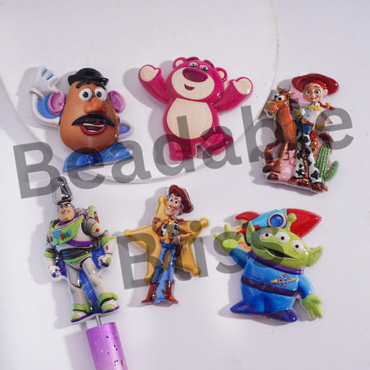 Acrylic Beads Concavo-Convex Toy Adventure Character Series, Random Mix