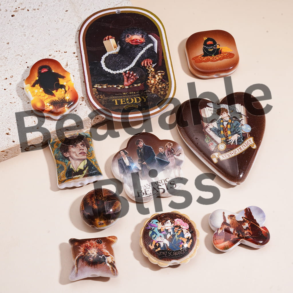 Acrylic Beads Pendants with Fantastic Animal Where to Find Series, Random Mix