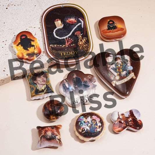 Acrylic Beads Pendants with Fantastic Animal Where to Find Series, Random Mix