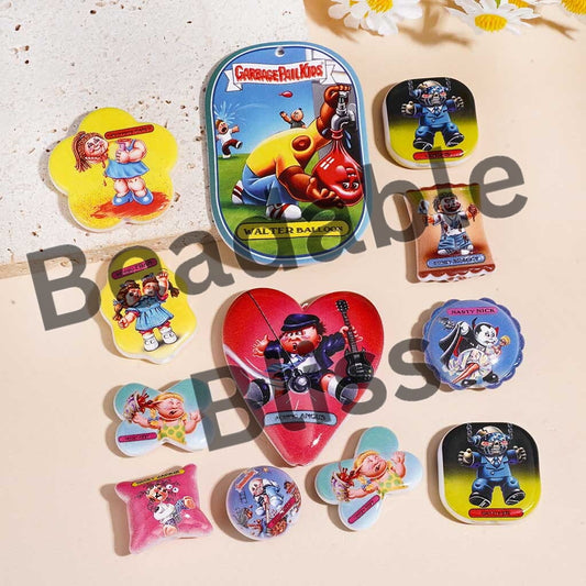 Malformation Garbage Kids Character Acrylic Beads and Pendants, Random Mix