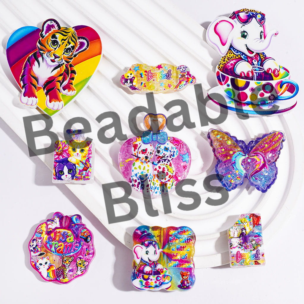 Acrylic Beads and Pendants Brightly Colored Animal Series, Random Mix