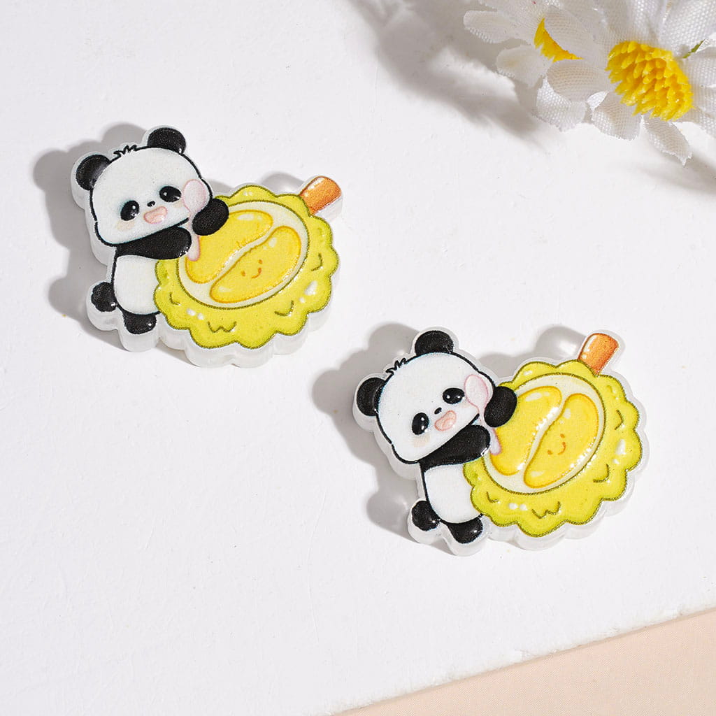 Acrylic Beads with Panda Series in Diverse Style, Semi-Clear