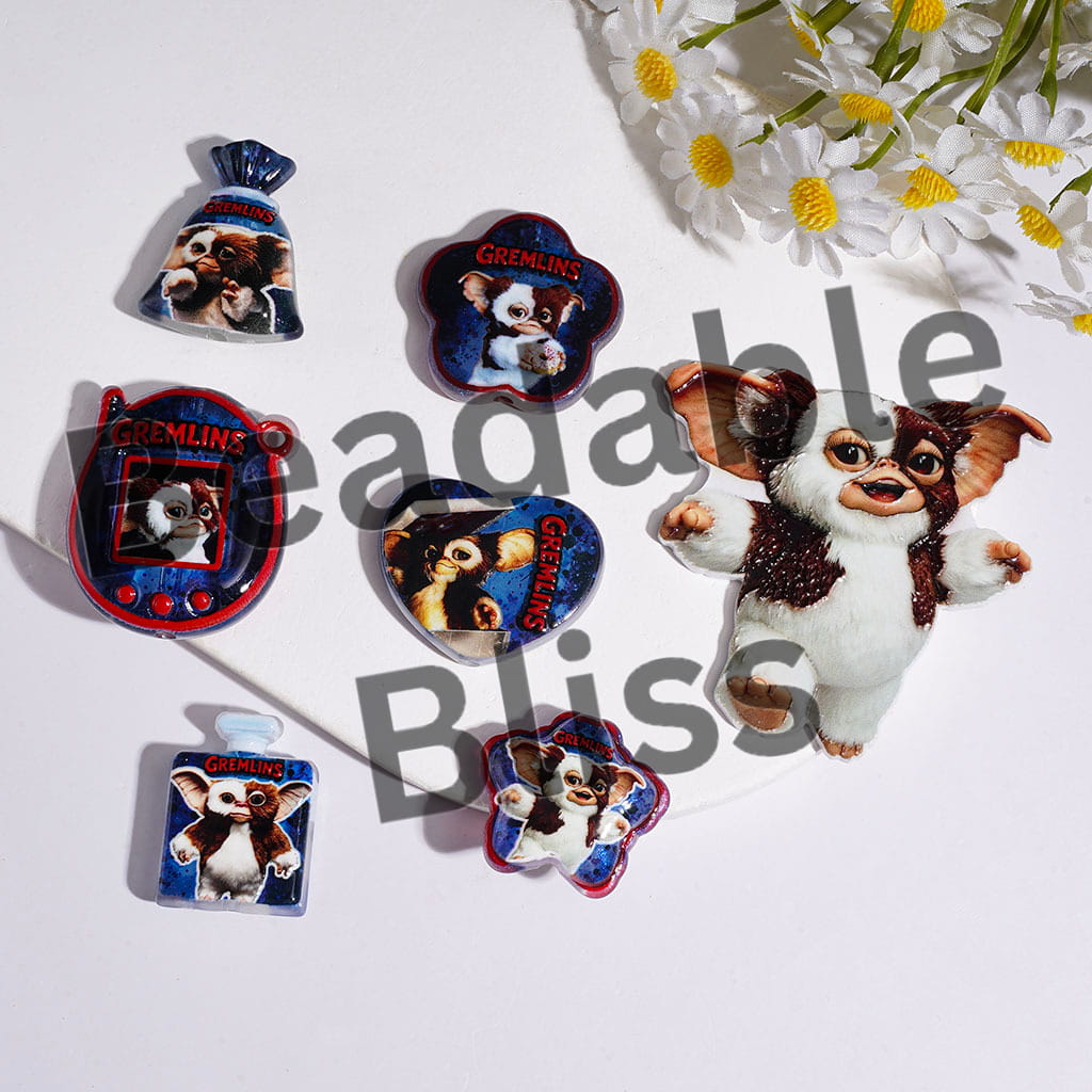 Acrylic Beads and Pendants Little Goblin Character Series, Random Mix