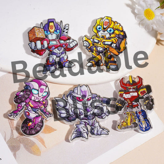 Acrylic Beads Transmutative Robot Series, Random Mix