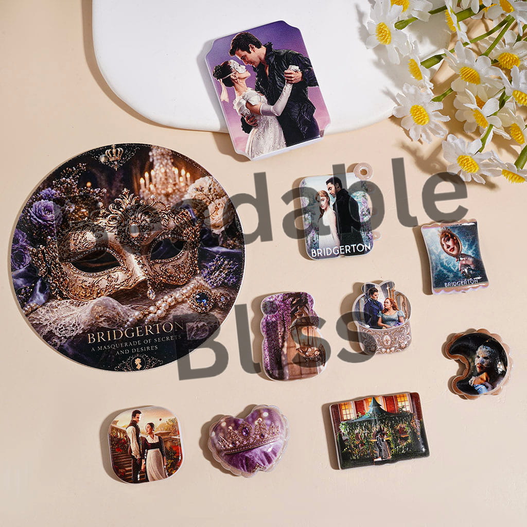 Acrylic Beads and Pendants British Regency Era Romantic Love Series, Random Mix